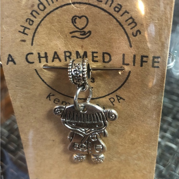 NWT, Handmade by A Charmed Life. Silver Nurse/Doctor on Silver Bail - Picture 4 of 5